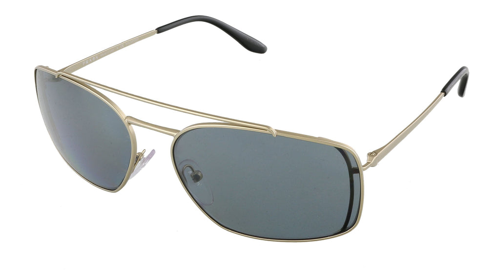 Prada Silver Rectangular PR 64VS  1BK5Z1 Sunglasses