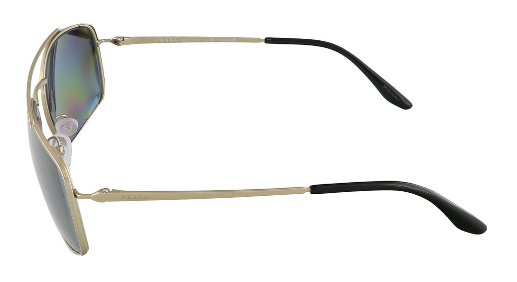 Prada Silver Rectangular PR 64VS  1BK5Z1 Sunglasses