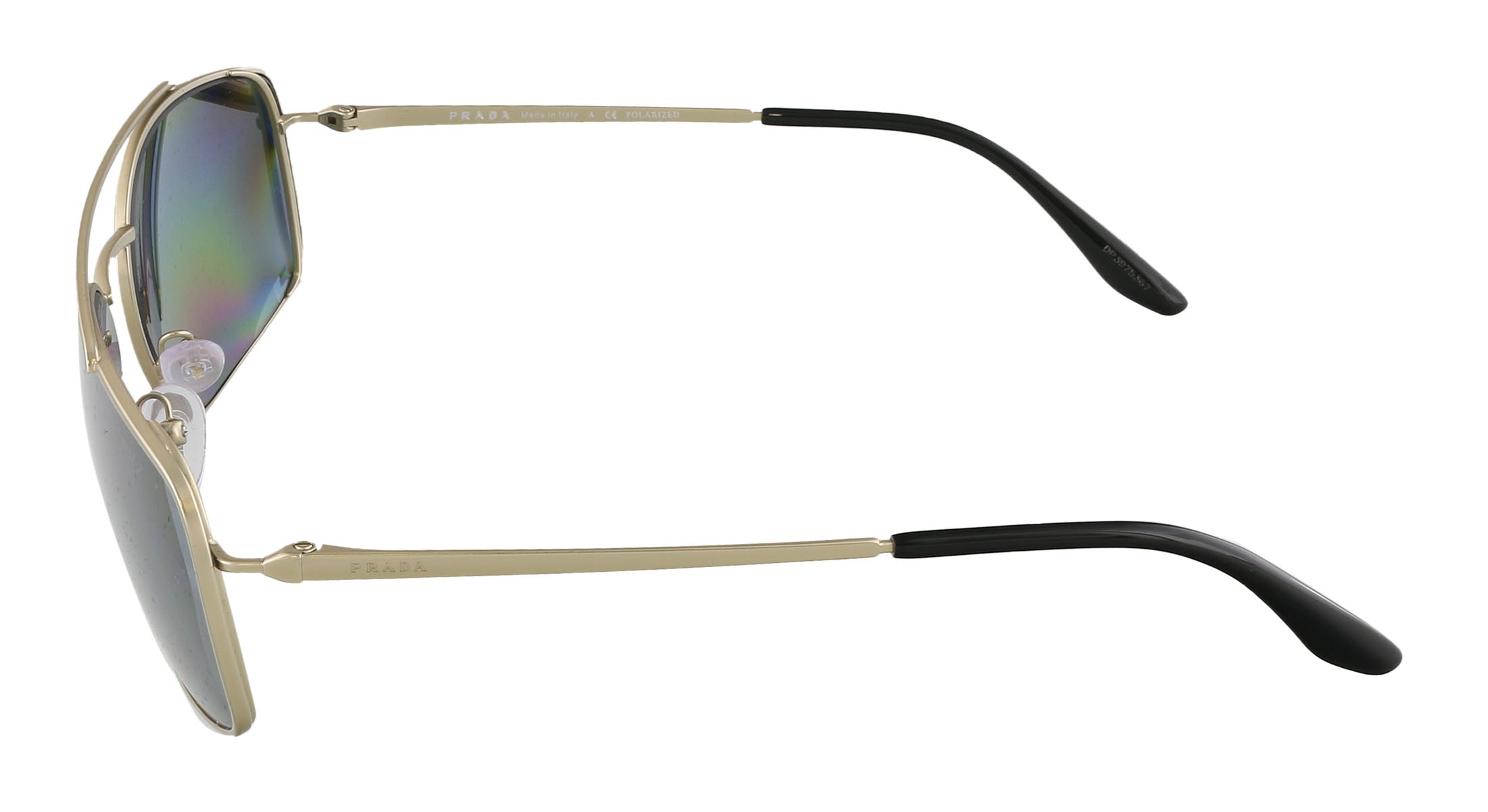 Prada Silver Rectangular PR 64VS  1BK5Z1 Sunglasses