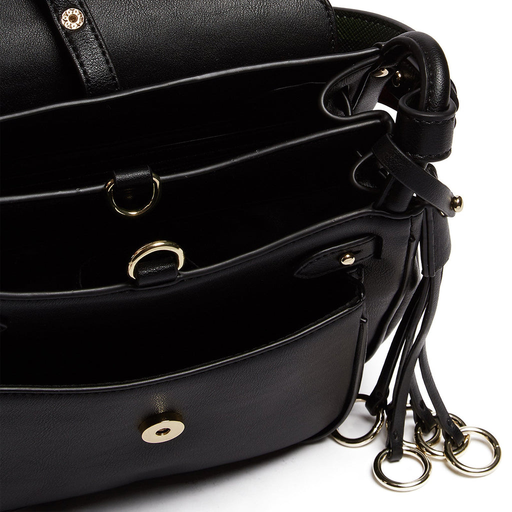 Tosca Blu Black/Red  Medium Western Applique Shoulder Bag