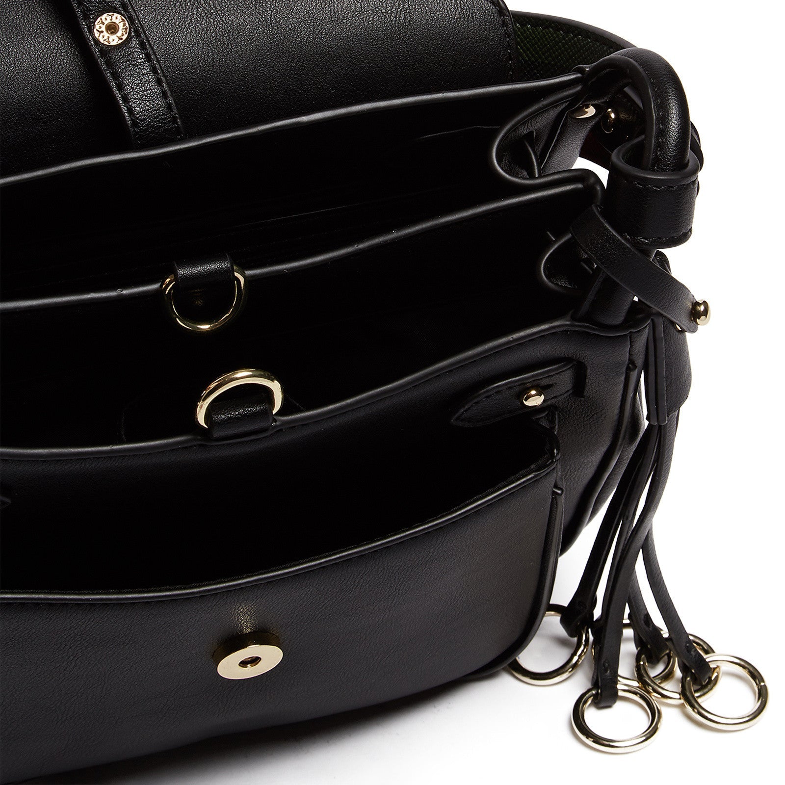 Tosca Blu Black/Red  Medium Western Applique Shoulder Bag