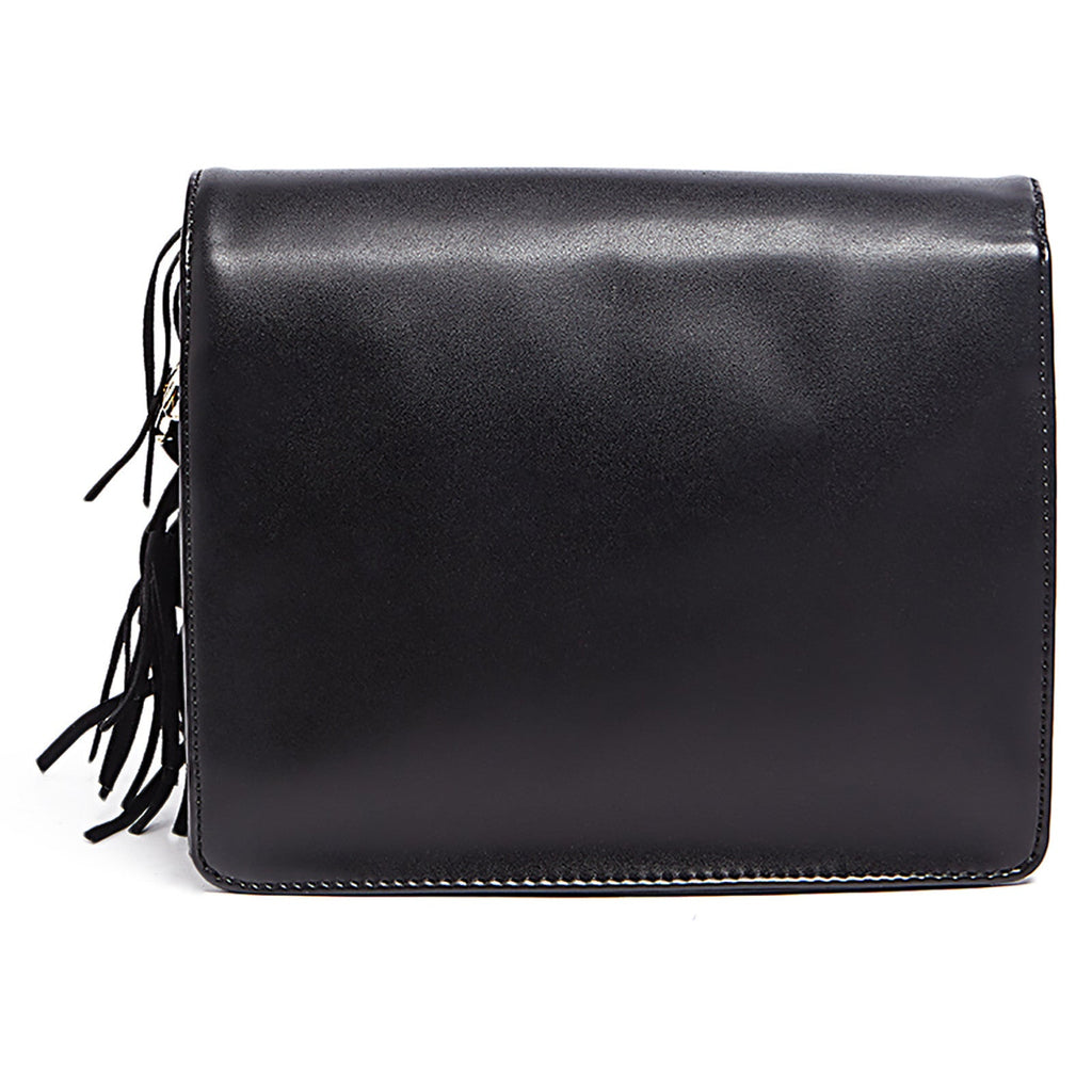 Tosca Blu Black Medium Frindge Shoulder Bag