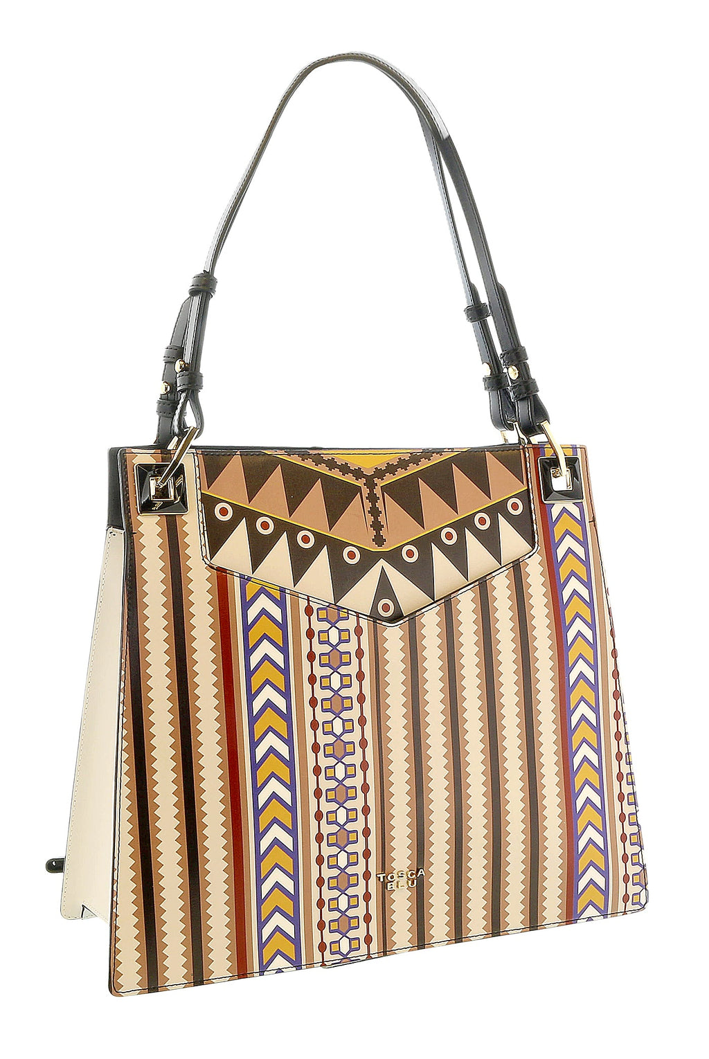 Tosca Blu Multicolor Large Printed Shopper Tote