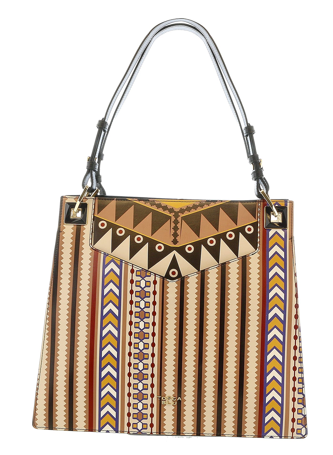 Tosca Blu Multicolor Large Printed Shopper Tote