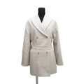 HERMES ★Chaine d'Ancre Coat Size 36 Light Gray Wool 100%