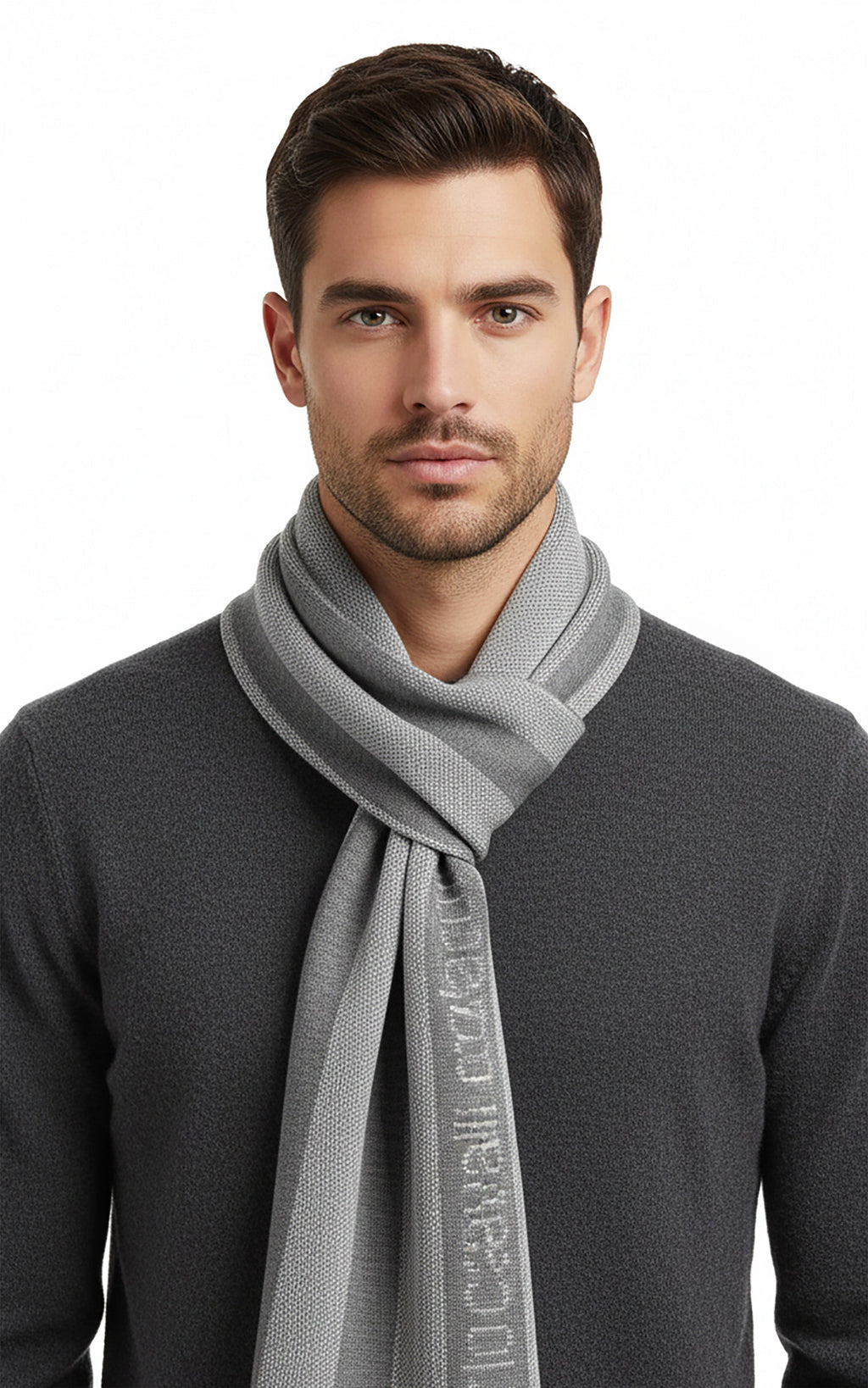 Roberto Cavalli light grey Wool Scarf