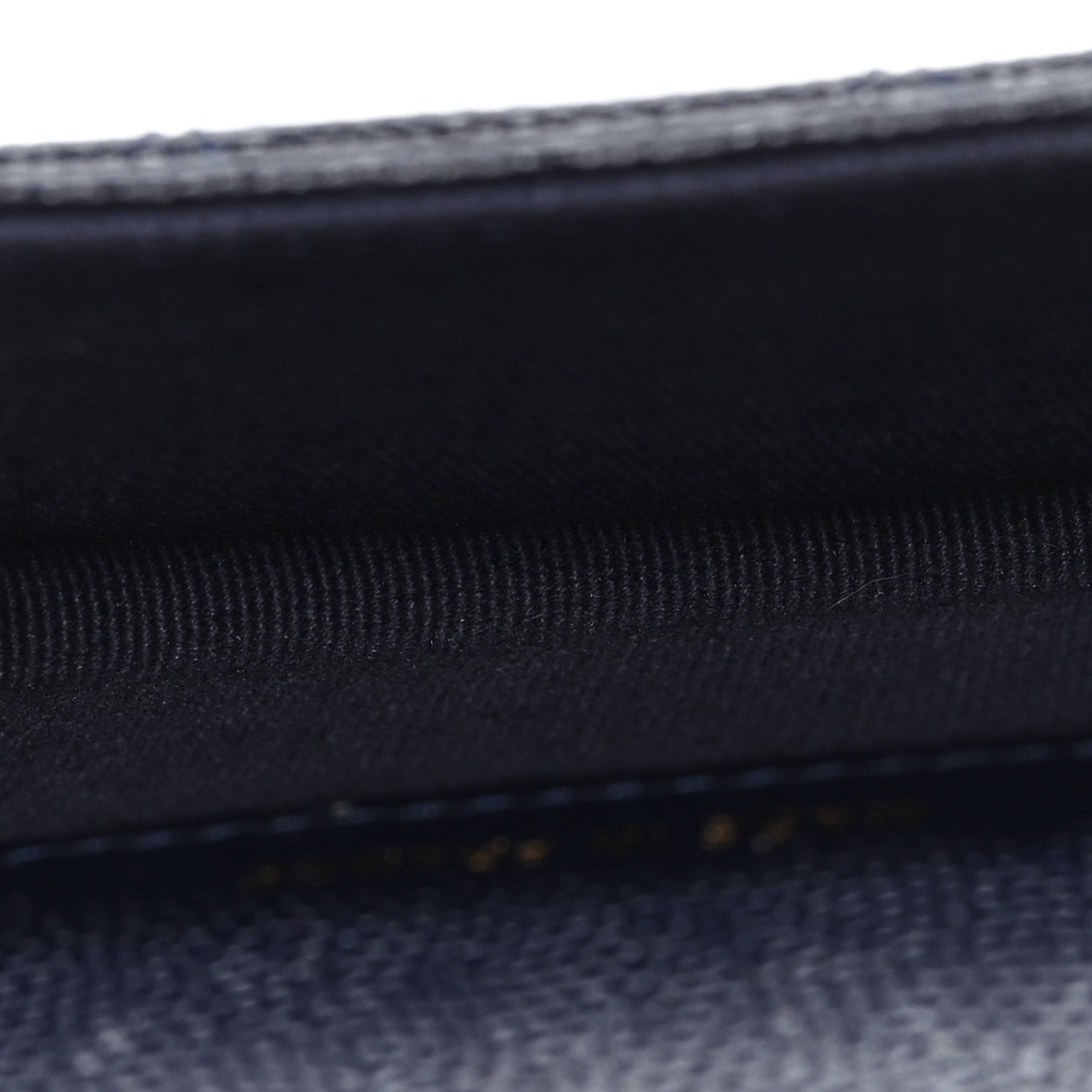 Caviar Quilted Flap Card Holder Navy Blue