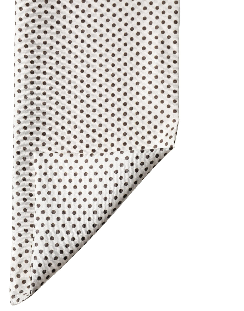 Dolce & Gabbana White Brown Polka Dot Silk Bandeau Neck Wrap 151cm x 13cm  Women's Scarf