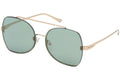 Tom Ford Gold Rectangle FT0656 28Q Sunglasses