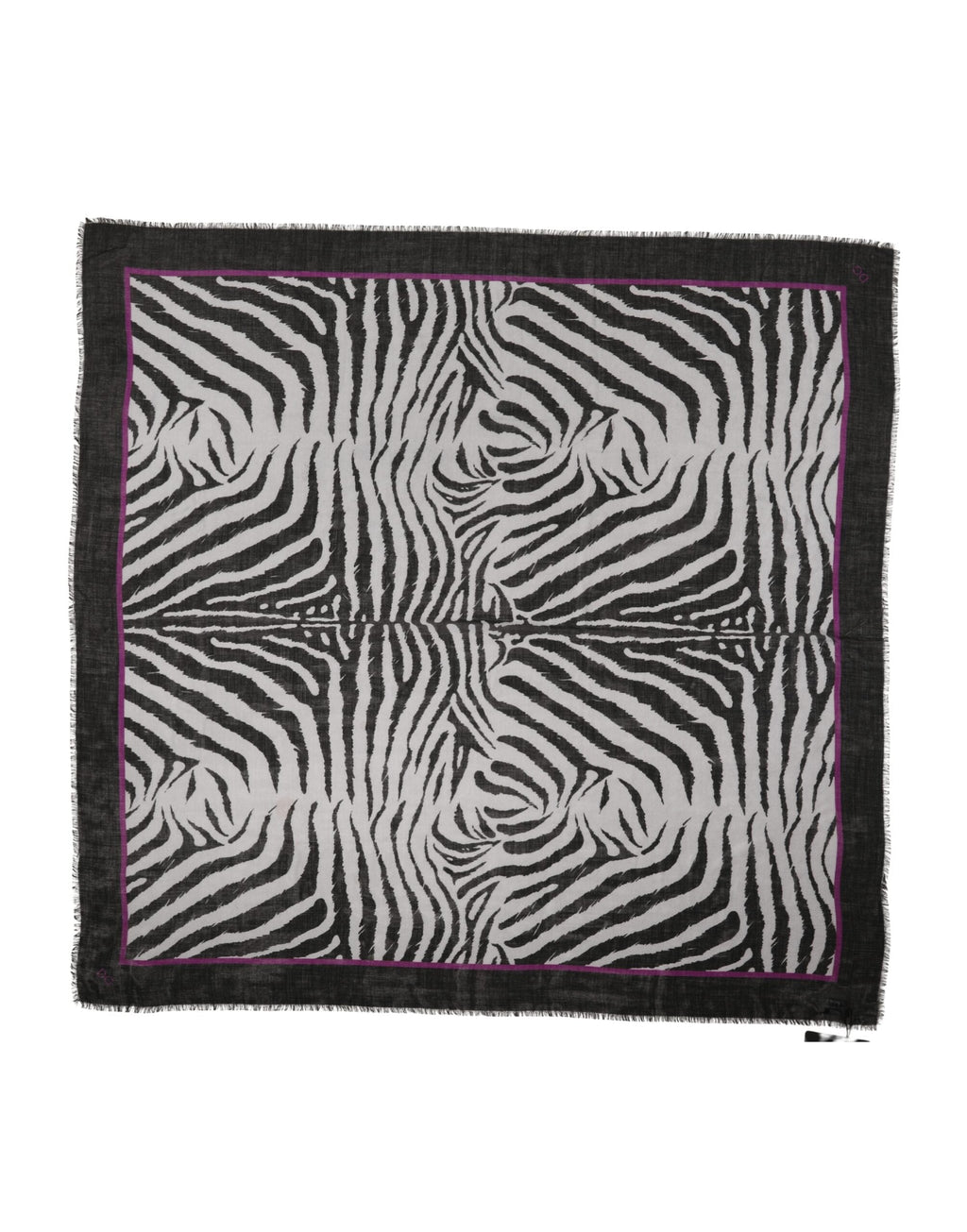Dolce & Gabbana White Black Zebra Pattern Shawl 255cm x 132cm Men Men's Scarf