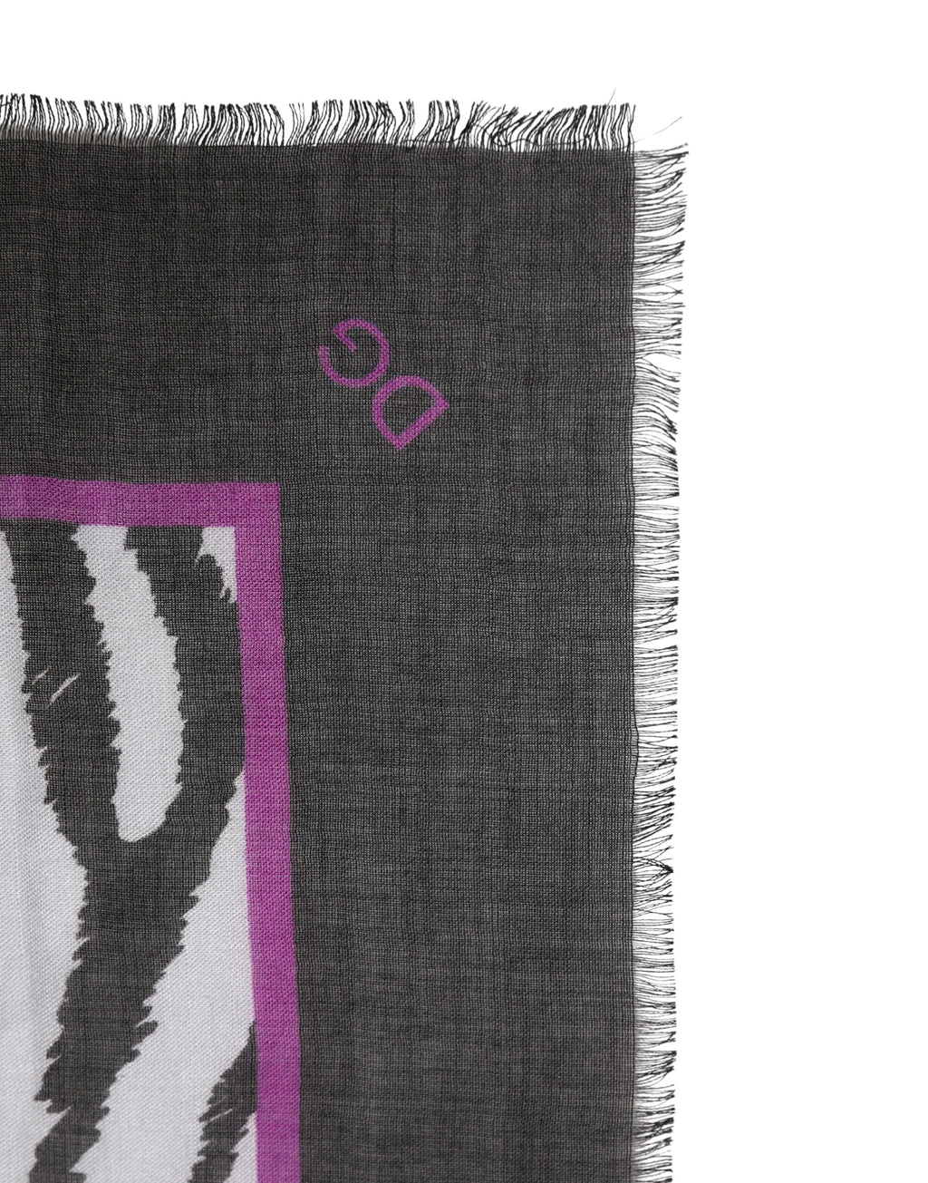 Dolce & Gabbana White Black Zebra Pattern Shawl 255cm x 132cm Men Men's Scarf