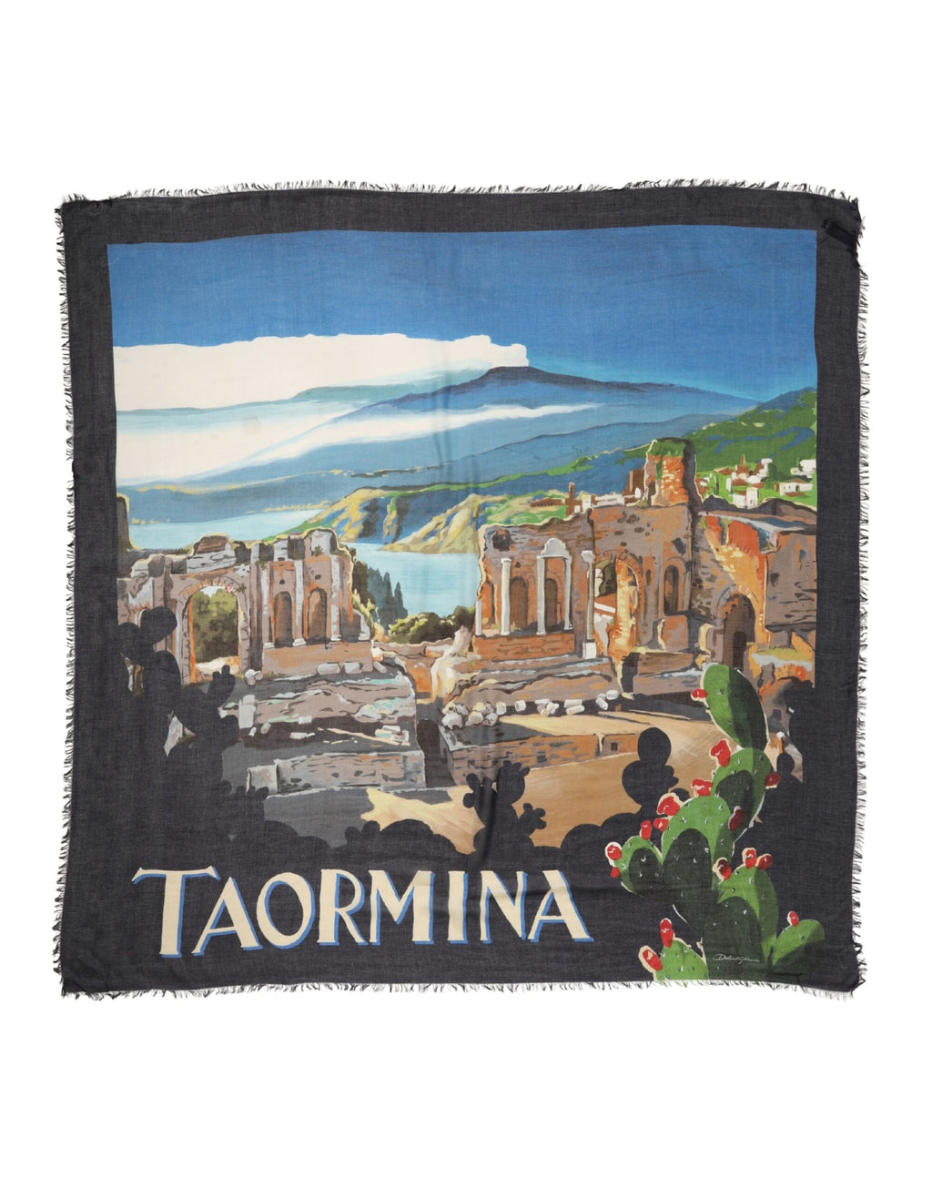 Dolce & Gabbana Multicolor Taormina Modal Shawl 130cm x 130cm  Men Men's Scarf