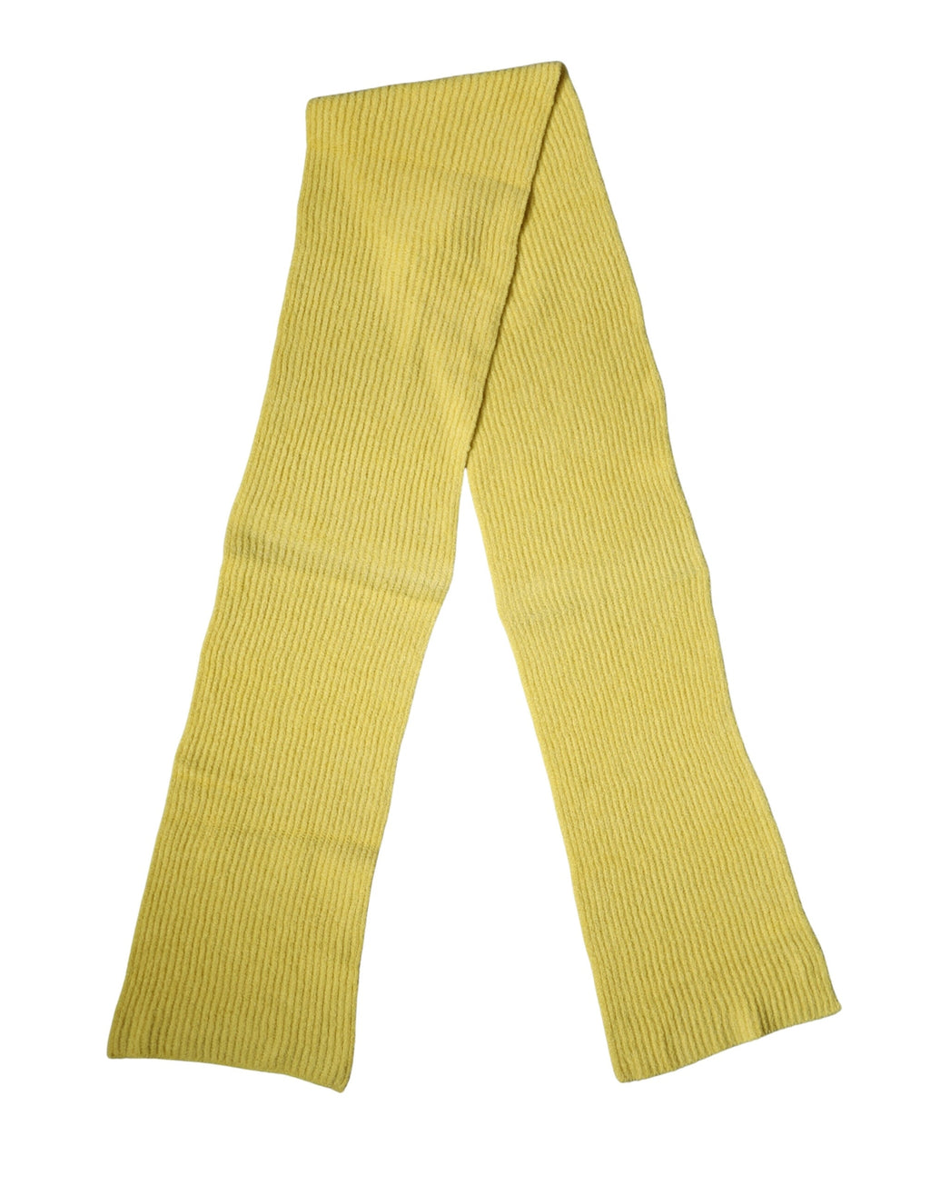 Dolce & Gabbana Yellow Cotton Knitted Neck Foulard 270cm x 31cm  Men Men's Scarf