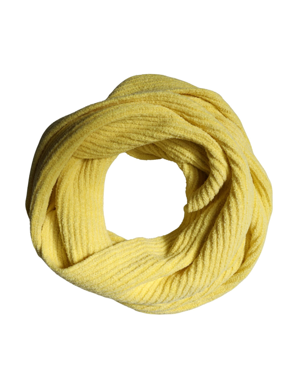 Dolce & Gabbana Yellow Cotton Knitted Neck Foulard 270cm x 31cm  Men Men's Scarf