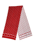 Dolce & Gabbana Red White Logo Print Foulard 201cm x 40.5cm  Men Men's Scarf