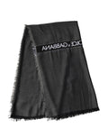 Dolce & Gabbana Black Modal Warmer Shawl Fringes 140cm x 134cm Men Men's Scarf
