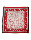 Dolce & Gabbana Red Polka Dot Print Square Stole 130cm x 130cm Women's Scarf