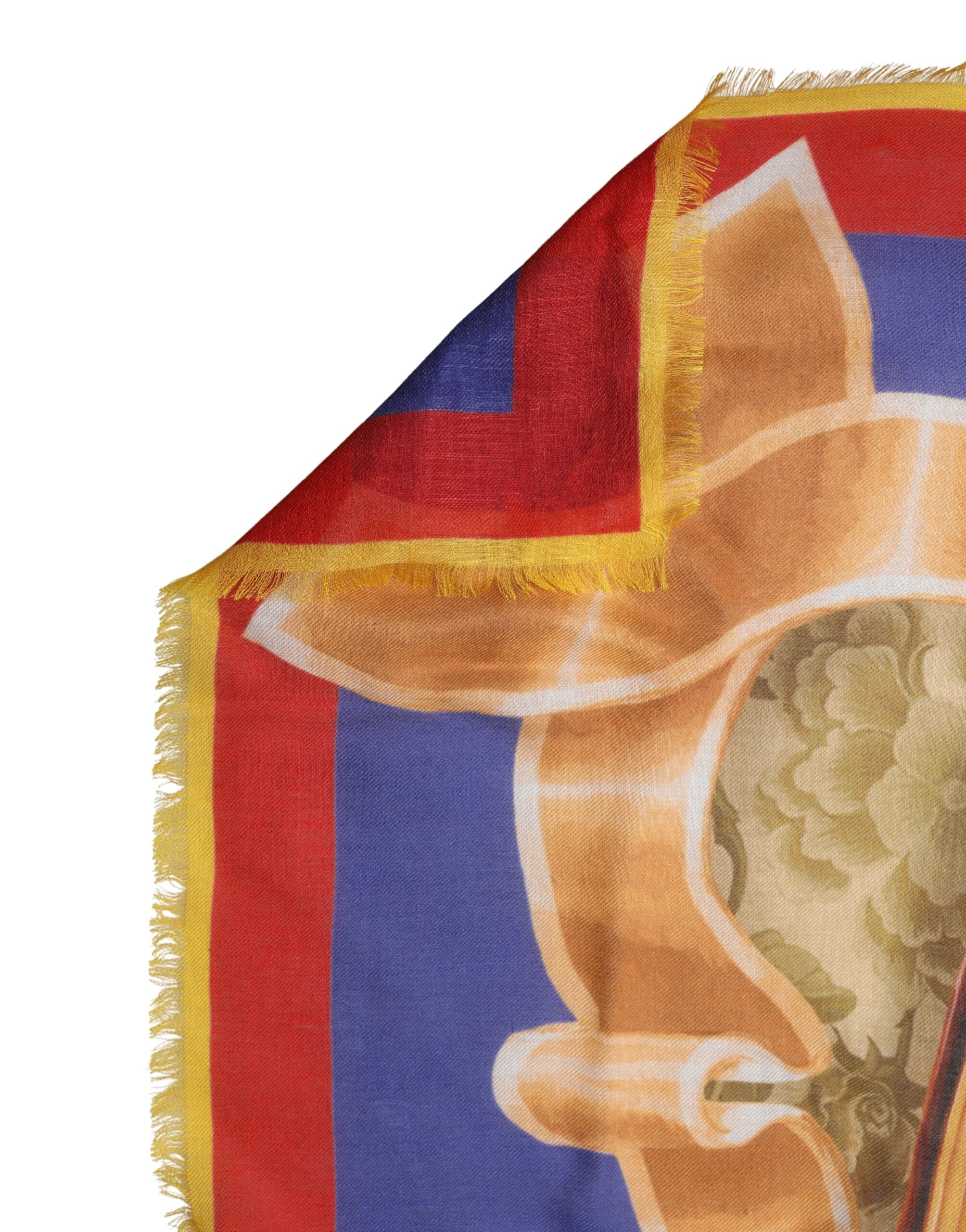 Dolce & Gabbana Multicolor Italy China Shawl Wrap 140cm x 130cm  Women's Scarf