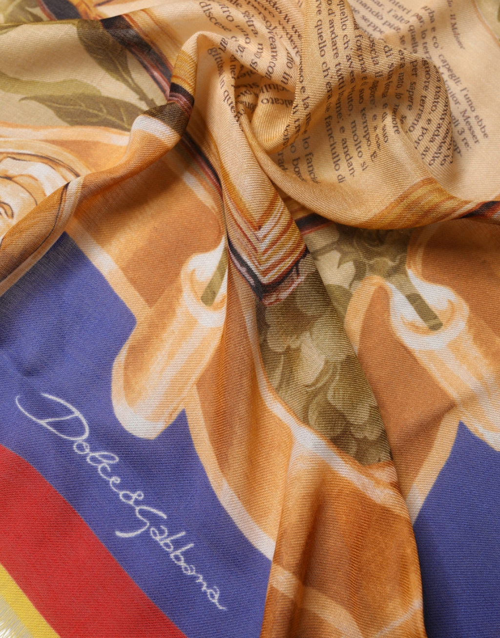 Dolce & Gabbana Multicolor Italy China Shawl Wrap 140cm x 130cm  Women's Scarf