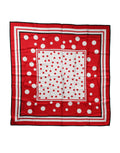 Dolce & Gabbana Red White Polka Dot Square Foulard 90cm x 88cm Women's Scarf