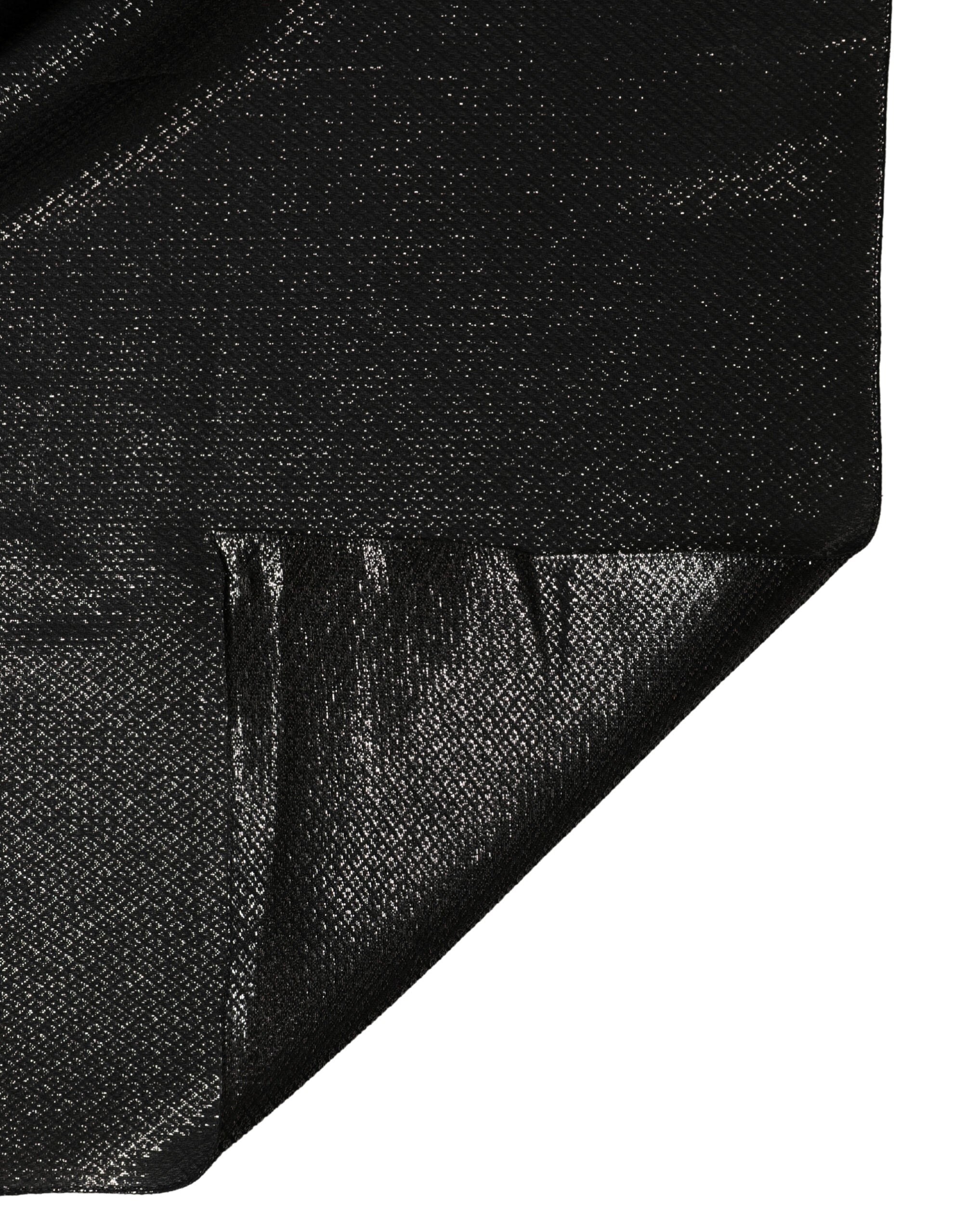 Dolce & Gabbana Black Silk Square Wrap Shawl Foulard 122cm x 120cm  Women's Scarf