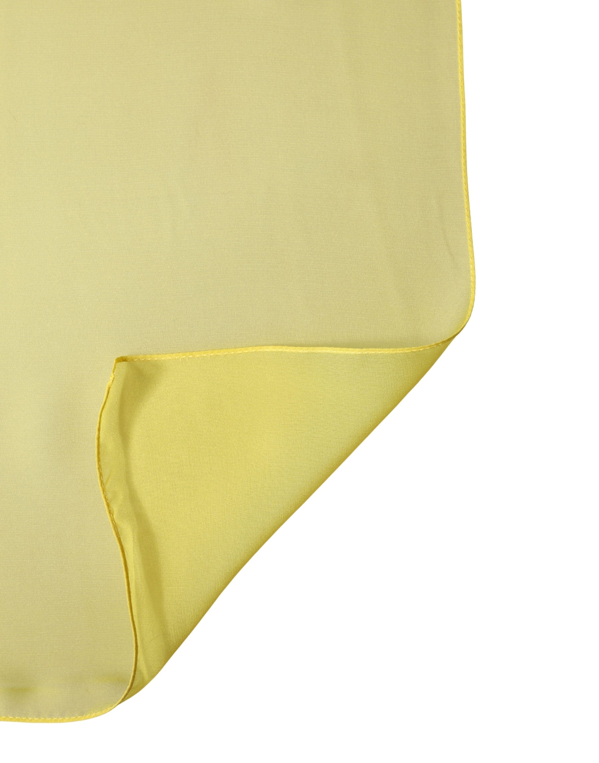 Dolce & Gabbana Yellow Silk Neck Wrap Shawl Foulard 133cm x 130cm Women's Scarf
