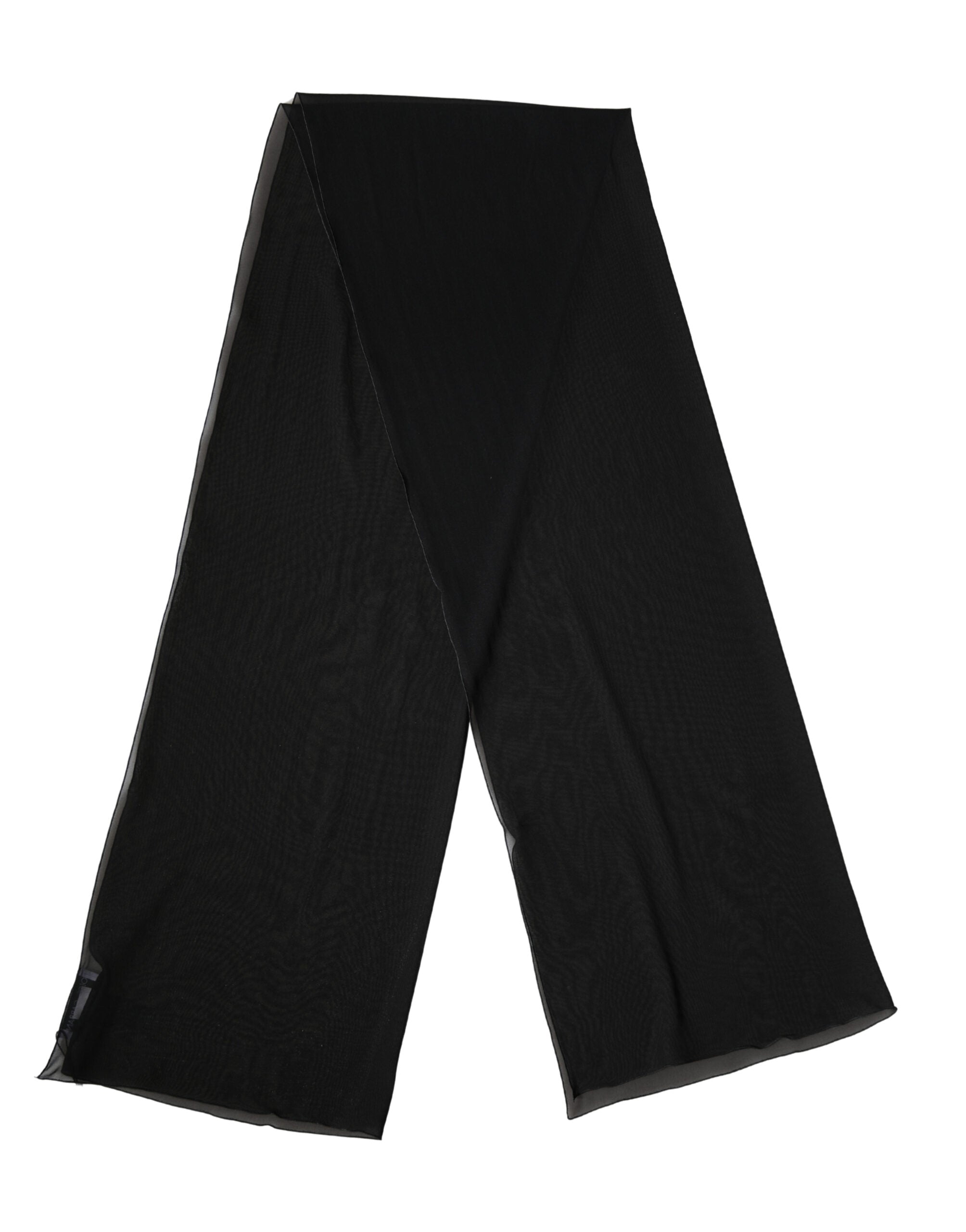 Dolce & Gabbana Black Silk Neck Wrap Shawl Stole 200cm x 64cm  Women's Scarf