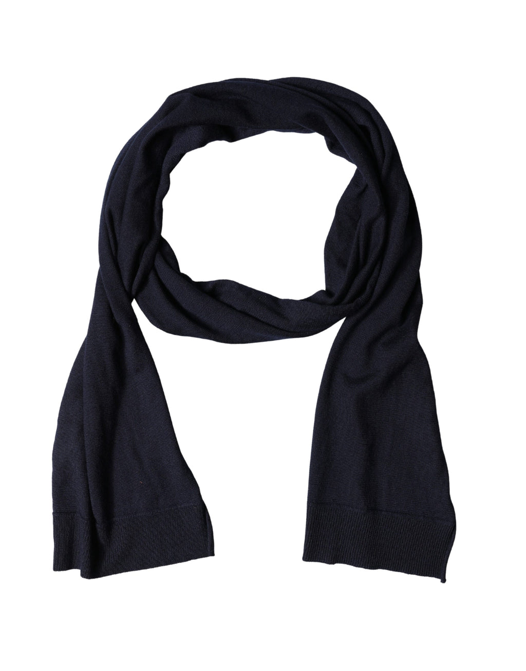 Dolce & Gabbana Black Wool Knitted Shawl Neck Wrap 200cm x 25cm  Women's Scarf