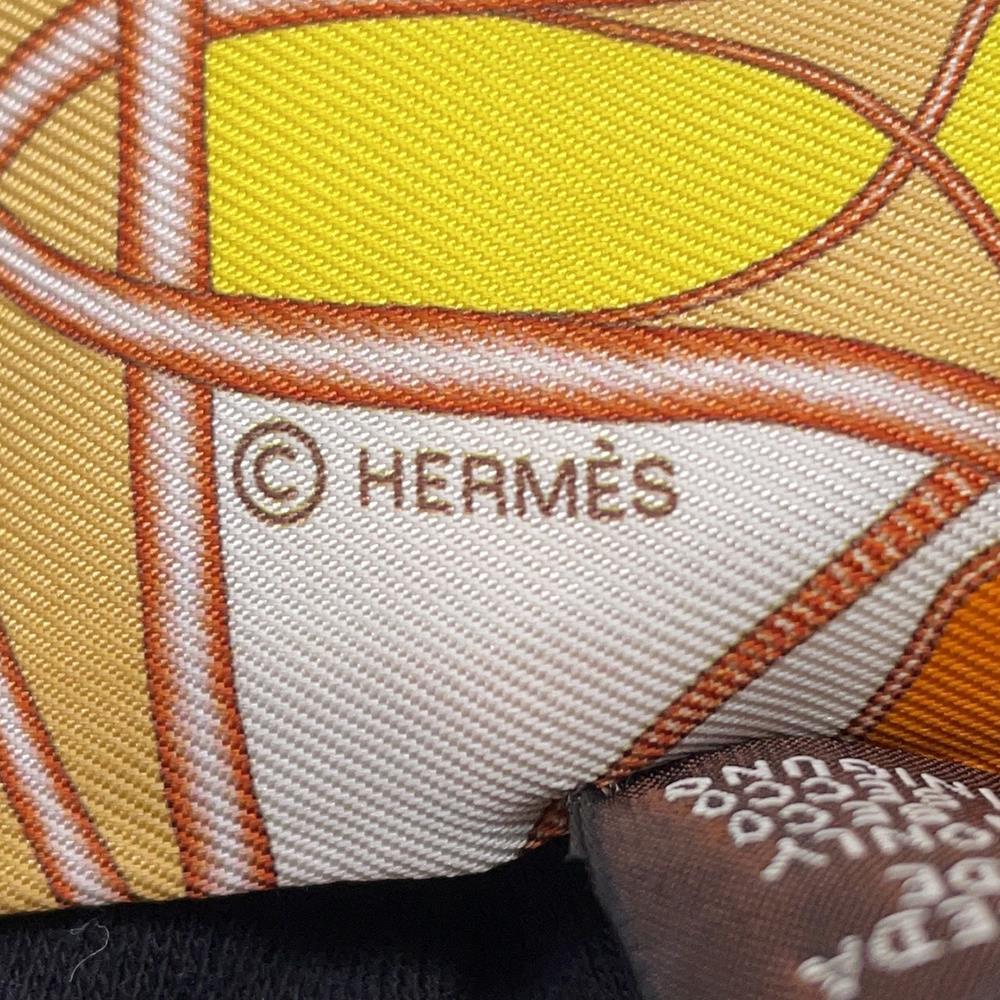 HERMES Twilly Whip Block COMP DE FOUET AU BLOC Orange/Multicolor Silk100%