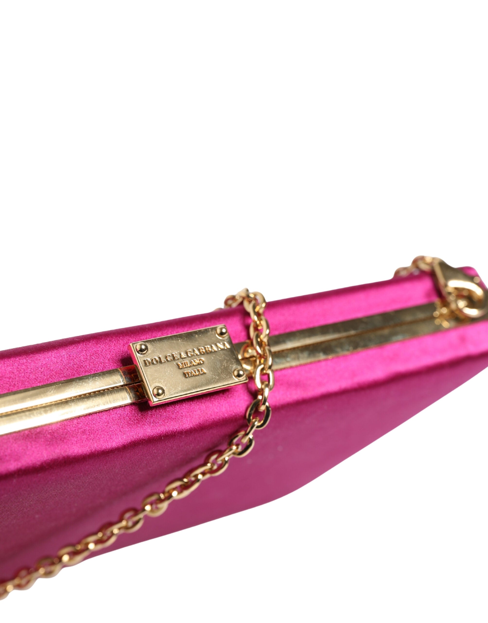 Dolce & Gabbana Pink Cotton Clutch Evening Crossbody Women Purse Women's Bag ( )