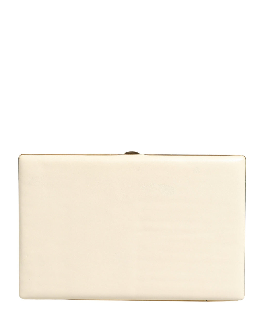 Dolce & Gabbana White Lambskin Leather Clutch Evening Women Purse Women's Bag ( )