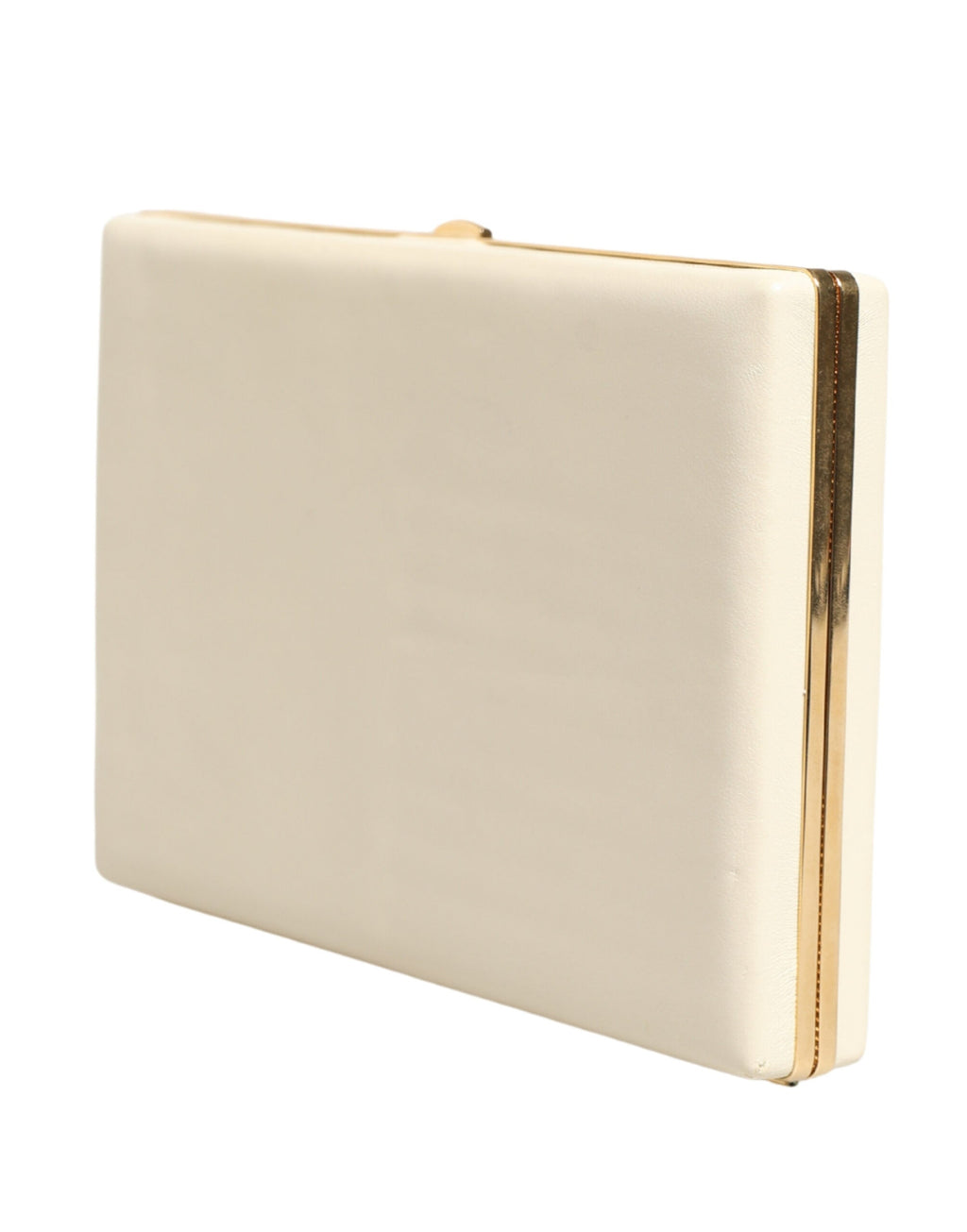 Dolce & Gabbana White Lambskin Leather Clutch Evening Women Purse Women's Bag ( )
