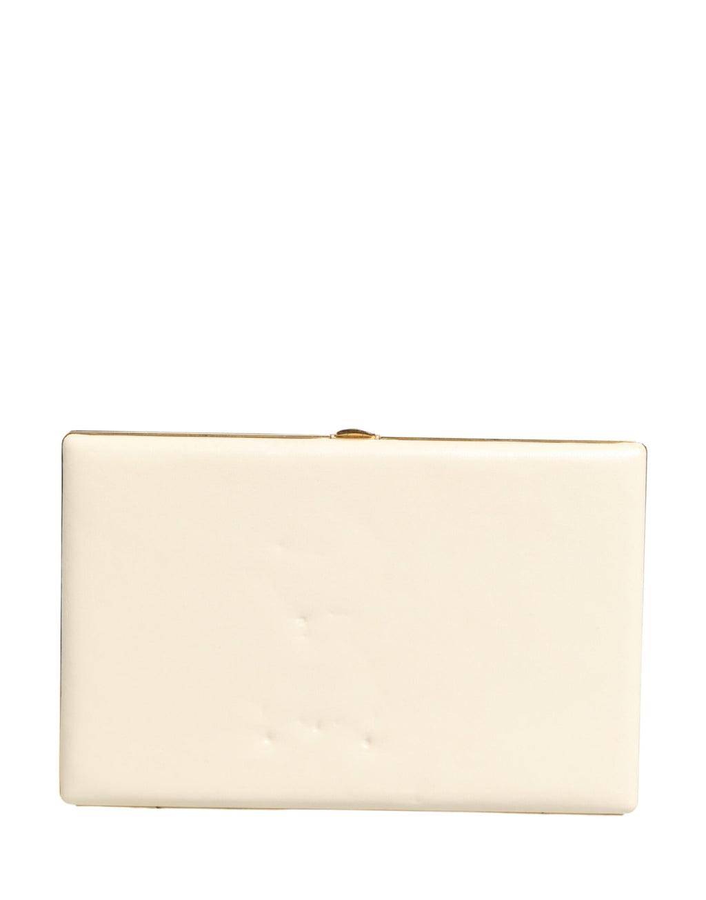 Dolce & Gabbana White Lambskin Leather Clutch Evening Women Purse Women's Bag ( )
