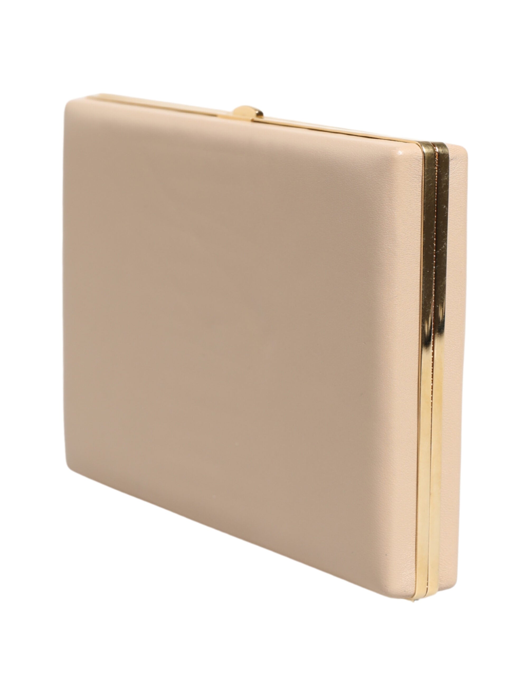 Dolce & Gabbana Beige Lambskin Leather Clutch Evening Women Purse Women's Bag ( )
