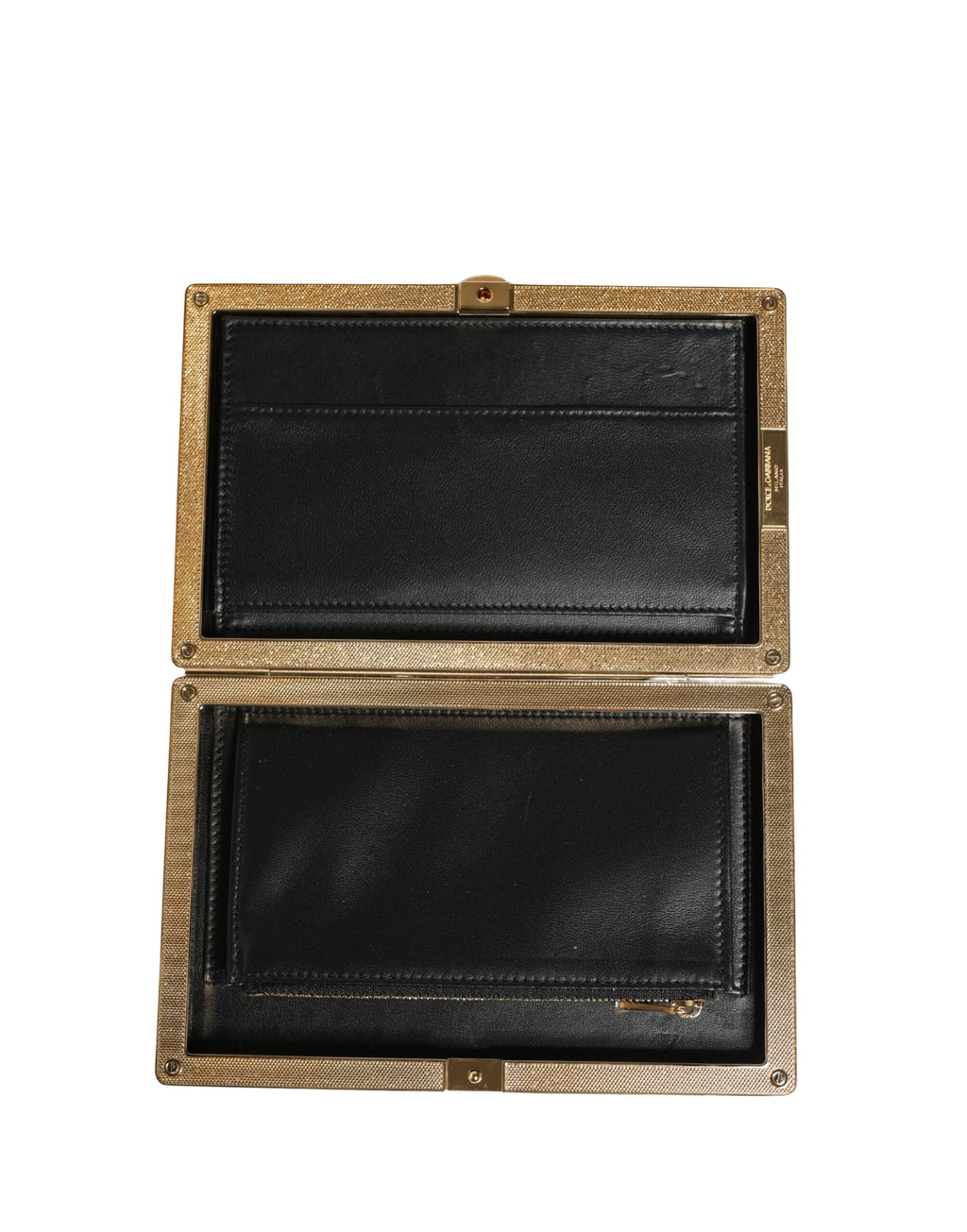 Dolce & Gabbana Beige Lambskin Leather Clutch Evening Women Purse Women's Bag ( )