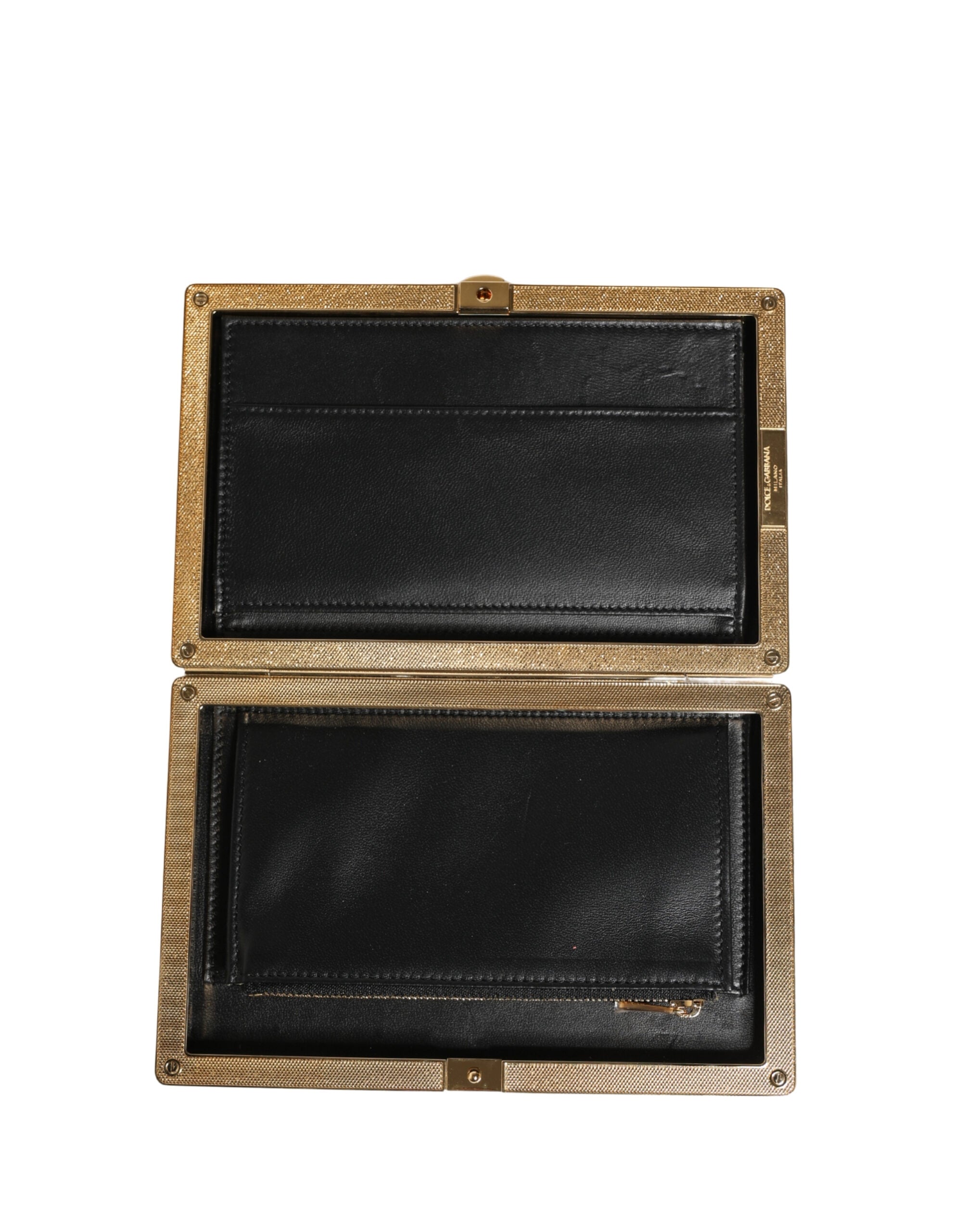 Dolce & Gabbana Beige Lambskin Leather Clutch Evening Women Purse Women's Bag ( )