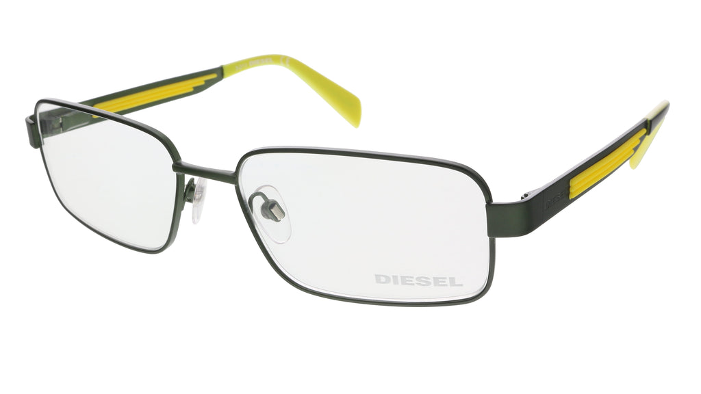 Diesel Black Yellow Rectangle DL5051 097 Eyeglasses