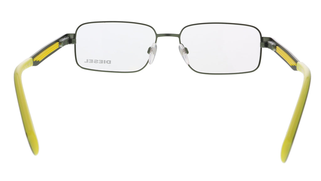 Diesel Black Yellow Rectangle DL5051 097 Eyeglasses