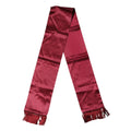 Dolce & Gabbana Red Satin Silk Fringes Men Foulard 137.5cm x14.5cm Men's Scarf