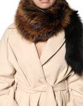 Dolce & Gabbana Brown Red Fox Fur Neck Warmer Winter Women's Scarf