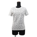 HERMES Bolduc Check T-Shirt Size 36 Blanc Casse Cotton100%