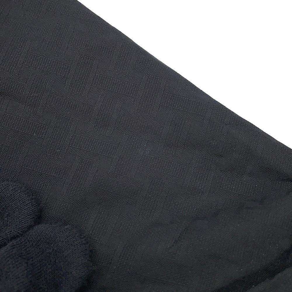 HERMES Zip-up Dress Mosaique motif Size 40 Black Cotton100%