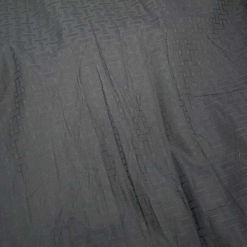 HERMES Zip-up Dress Mosaique motif Size 40 Black Cotton100%