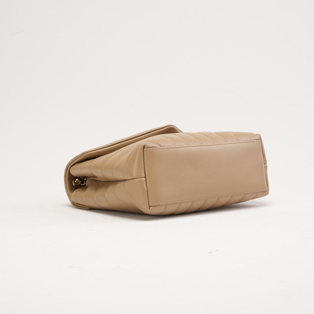 Saint Laurent Small Loulou Leather Dark Beige 2019