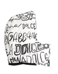 Dolce & Gabbana White Logo Print Whole Head Wrap Capello Men's Hat