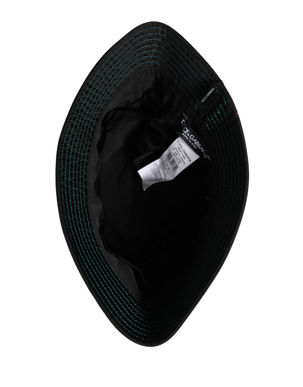 Dolce & Gabbana Men Black Floral Print Nylon Fisherman Cap Men's Hat