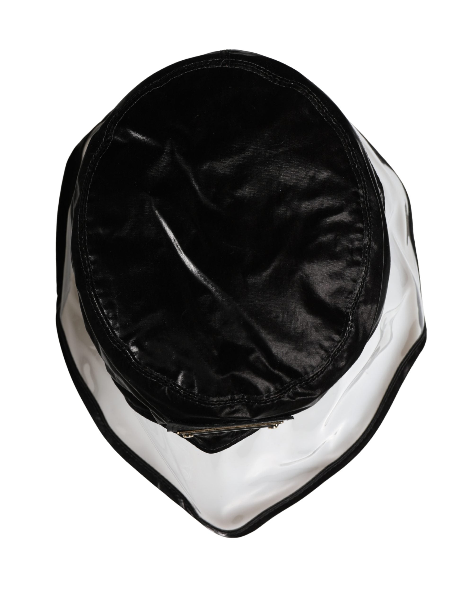 Dolce & Gabbana Black Nylon Plastic Fisherman Bucket Capello Men's Hat