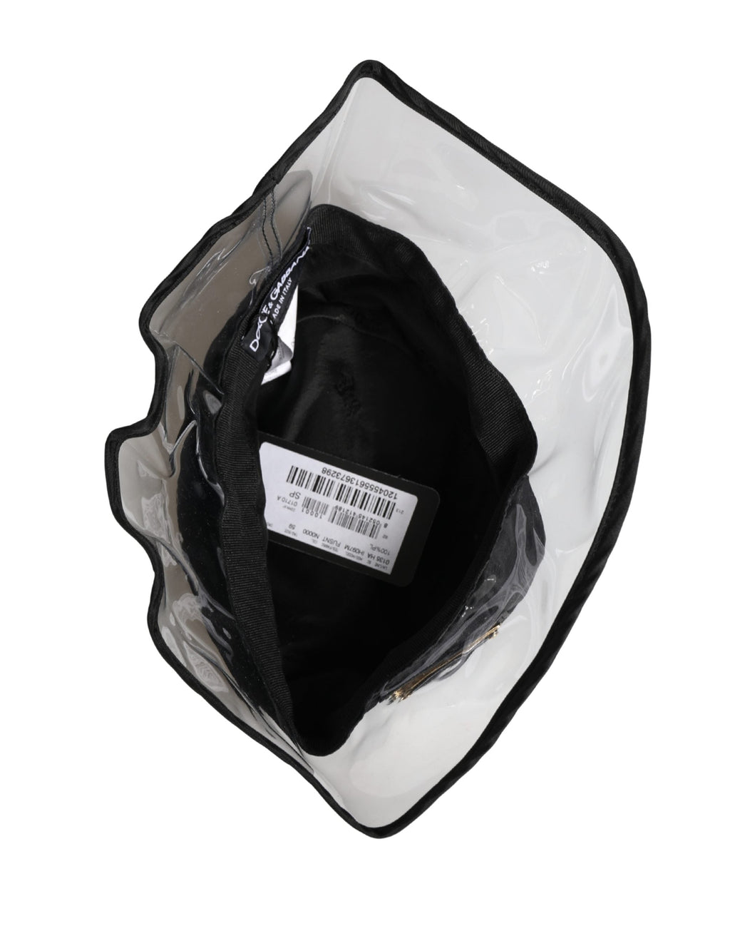 Dolce & Gabbana Men Black Plastic Fisherman Bucket Capello Men's Hat