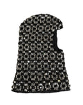 Dolce & Gabbana Black Wool Crystal Embellished Balaclava Women's Hat