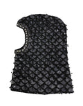 Dolce & Gabbana Black Wool Crystal Embellished Balaclava Women's Hat